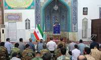 سخنرانی معاون فرهنگی و امور دانشجوئی دانشگاه علوم پزشکی زاهدان بین دو خطبه نماز جمعه شهرستان خاش